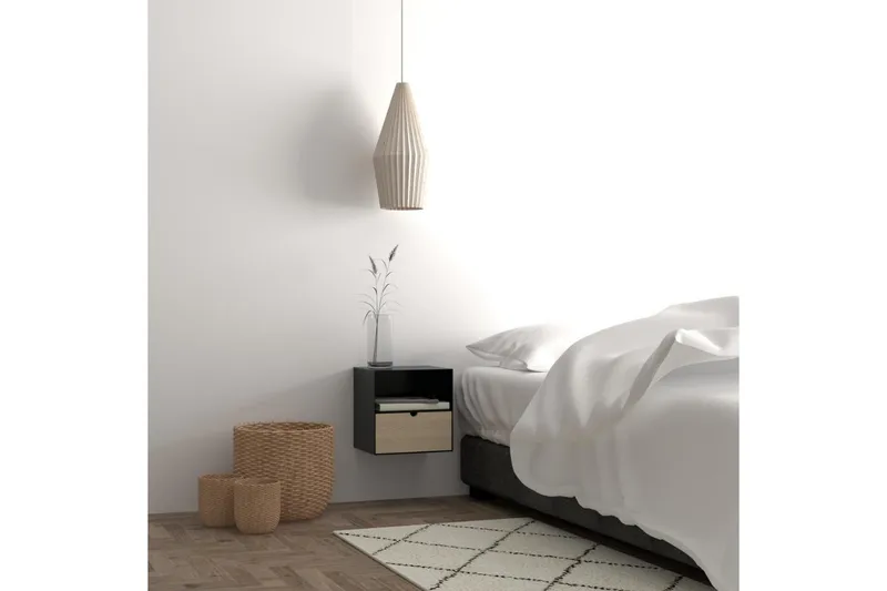 Belleuve Sängbord 25 cm - Svart - Products - Möbler - Bord & matgrupp - Avlastningsbord & sidobord - Sängbord & nattduksbord