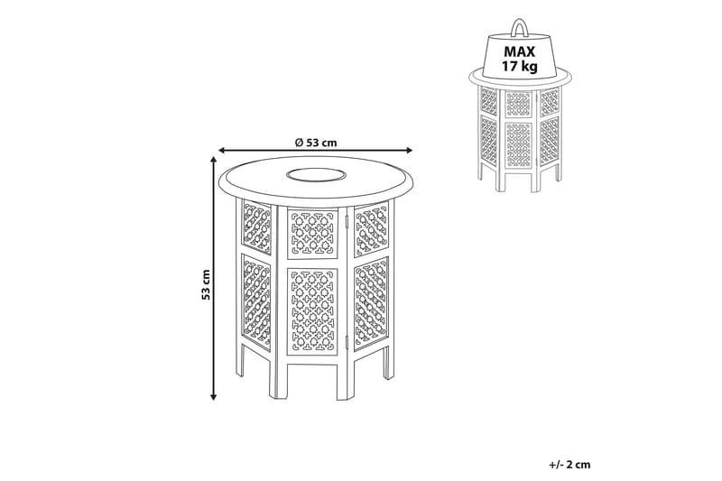 Dyanna Sidobord 53 cm - Ljust trä - Products - Möbler - Bord & matgrupp - Avlastningsbord & sidobord - Brickbord & småbord
