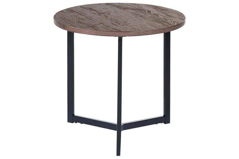 Filmore Sidobord 39 cm, Mörkt trä/Svart