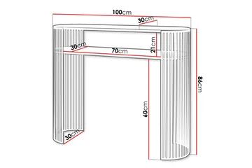 Friend Konsollbord 100 cm - Rosa/Svart - Products - Möbler - Bord & matgrupp - Avlastningsbord & sidobord - Konsolbord & hallbord