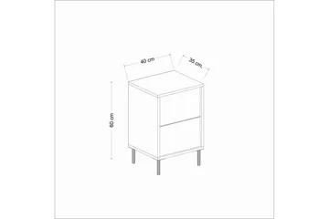 Imaj Sängbord 40 cm - Vit marmor/Guld - Products - Möbler - Bord & matgrupp - Avlastningsbord & sidobord - Sängbord & nattduksbord