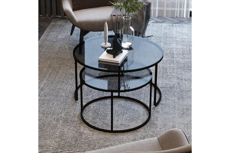 Kashiwa Soffbord 60 cm - Svart - Products - Möbler - Bord & matgrupp - Avlastningsbord & sidobord - Satsbord