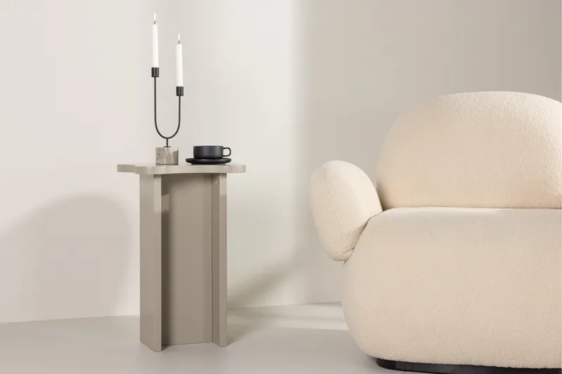 Molde Sidobord 42x30 cm - Beige - Products - Möbler - Bord & matgrupp - Avlastningsbord & sidobord - Piedestal & blompiedestal