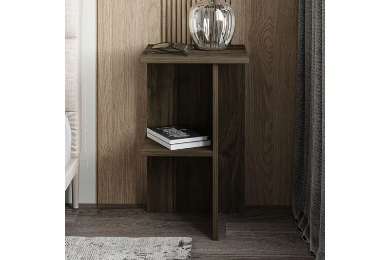 Nattduksbord Gwyneth Valnöt - Valnöt - Products - Möbler - Bord & matgrupp - Avlastningsbord & sidobord - Sängbord & nattduksbord