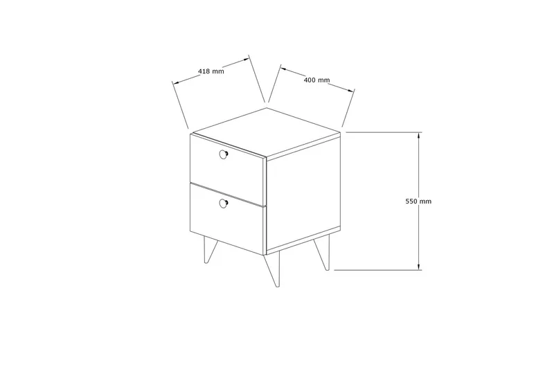 Rinorea Sängbord 40x55 cm - Brun - Products - Möbler - Bord & matgrupp - Avlastningsbord & sidobord - Sängbord & nattduksbord