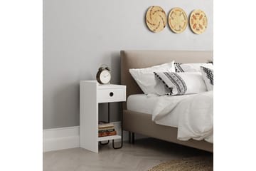 Sirius Sängbord 32x30 cm Vit - Hanah Home - Products - Möbler - Bord & matgrupp - Avlastningsbord & sidobord - Sängbord & nattduksbord