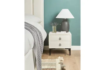 Sängbord Sezanne Vit, Svart - Vit, Svart - Products - Möbler - Bord & matgrupp - Avlastningsbord & sidobord - Sängbord & nattduksbord