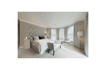 Sängbord Wohnling för resårbotten, 68 cm hög och 3 lådor i modern design Sonoma - Sonoma - Products - Möbler - Bord & matgrupp - Avlastningsbord & sidobord - Sängbord & nattduksbord