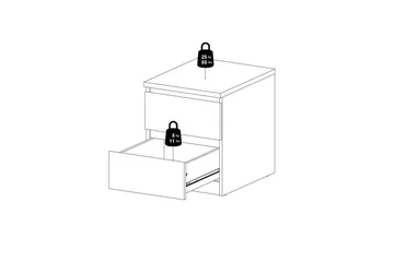 Salomns Sängbord 40,4 cm - Vit - Products - Möbler - Bord & matgrupp - Avlastningsbord & sidobord - Sängbord & nattduksbord
