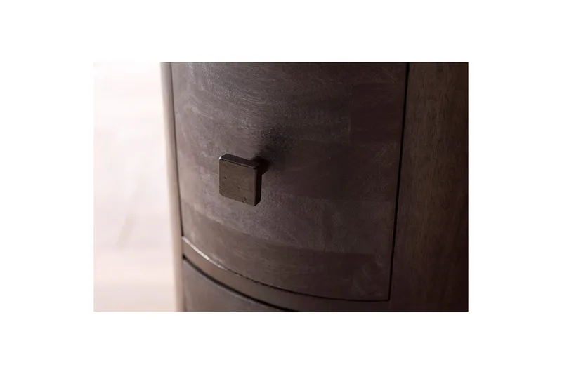 Sideboard Wohnling Runt massivt trä lantlig stil Svart, 4 lådor - Svart, 4 lådor - Products - Möbler - Bord & matgrupp - Avlastningsbord & sidobord - Konsolbord & hallbord