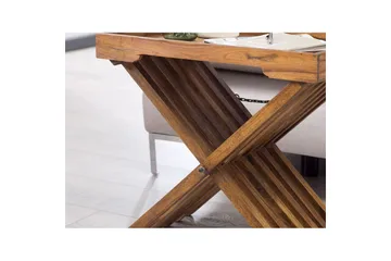 Sido bord Wohnling Rustik massivt trä hopfällbar korsbensdesign lantligt - Products - Möbler - Bord & matgrupp - Avlastningsbord & sidobord - Brickbord & småbord