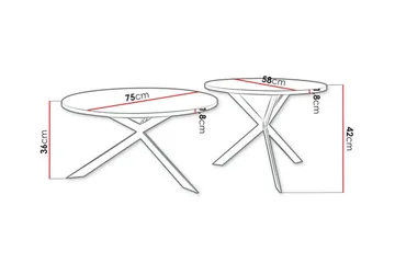 Wardner Soffbord - Vit - Products - Möbler - Bord & matgrupp - Avlastningsbord & sidobord - Satsbord