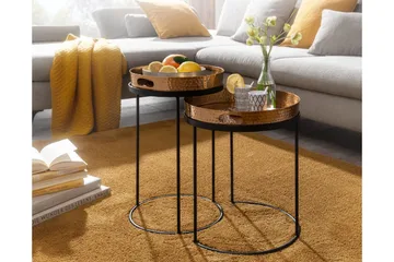 Wilhem Sidobord 33 cm Rund - Guld - Products - Möbler - Bord & matgrupp - Avlastningsbord & sidobord - Brickbord & småbord