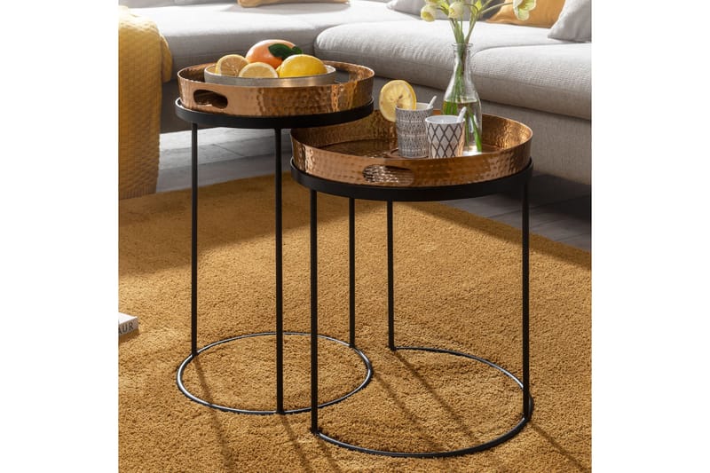 Wilhem Sidobord 33 cm Rund - Guld - Products - Möbler - Bord & matgrupp - Avlastningsbord & sidobord - Brickbord & småbord