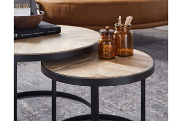 Willowdale Satsbord 60 cm Runt - Natur/Svart - Products - Möbler - Bord & matgrupp - Avlastningsbord & sidobord - Satsbord