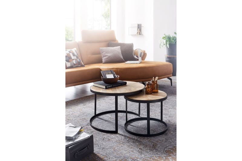 Willowdale Satsbord 60 cm Runt - Natur/Svart - Products - Möbler - Bord & matgrupp - Avlastningsbord & sidobord - Satsbord