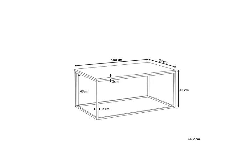 Barreras Soffbord 100 cm Marmormönster - Svart - Products - Möbler - Bord & matgrupp - Marmorbord