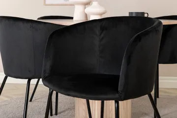 Bianca Matgrupp 110 cm Rund med 4 Berit stolar - Svart - Products - Möbler - Bord & matgrupp - Matgrupp