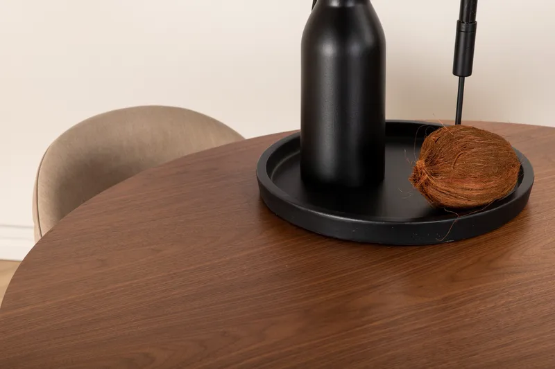 Bianca Matgrupp 110 cm Rund med 4 Velvet stolar - Beige - Products - Möbler - Bord & matgrupp - Matgrupp