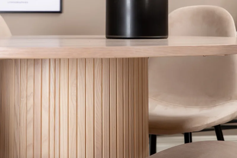 Bianca Matgrupp 110 cm Rund med 4 Polar stolar - Beige - Products - Möbler - Bord & matgrupp - Matgrupp