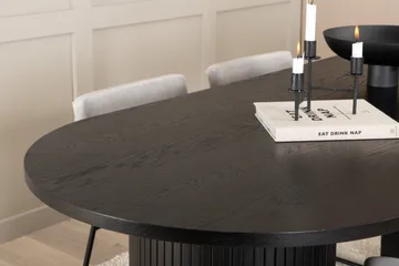 Bianca Matgrupp 200 cm Oval med 4 Kenth stolar - Svart - Products - Möbler - Bord & matgrupp - Matgrupp