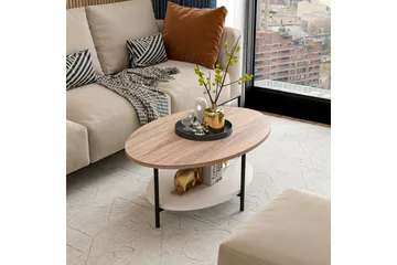 Burata Soffbord 90 cm - Ek/Vit - Products - Möbler - Bord & matgrupp - Soffbord