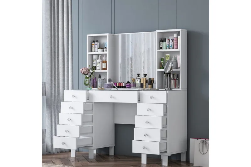 Ceylon Sminkbord 120 cm - Vit - Products - Möbler - Bord & matgrupp - Sminkbord & toalettbord