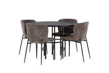 Copenhagen Matgrupp 115 cm Rund med 4 Modesto stolar - Beige - Products - Möbler - Bord & matgrupp - Matgrupp