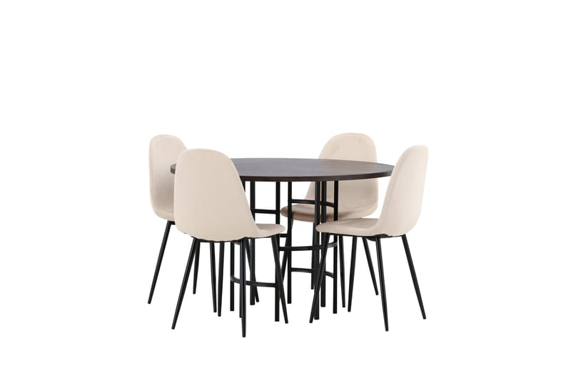 Copenhagen Matgrupp 115 cm Rund med 4 Polar stolar - Beige - Products - Möbler - Bord & matgrupp - Matgrupp