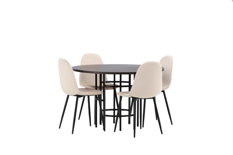 Copenhagen Matgrupp 115 cm Rund med 4 Polar stolar - Beige - Products - Möbler - Bord & matgrupp - Matgrupp