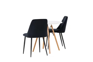 Danburi Matgrupp 60 cm Rund med 2 Night stolar - Svart - Products - Möbler - Bord & matgrupp - Matgrupp