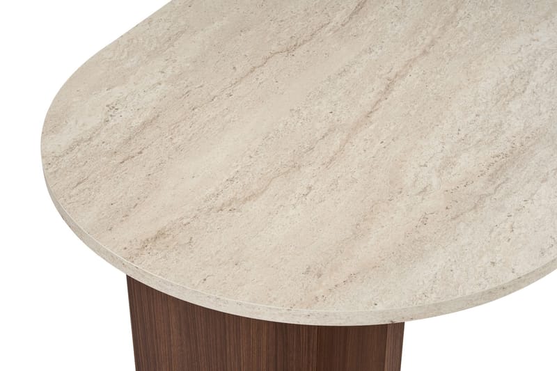 Dano Matbord 180 cm Oval - Travertin och valnöt - Products - Möbler - Bord & matgrupp - Matbord & köksbord