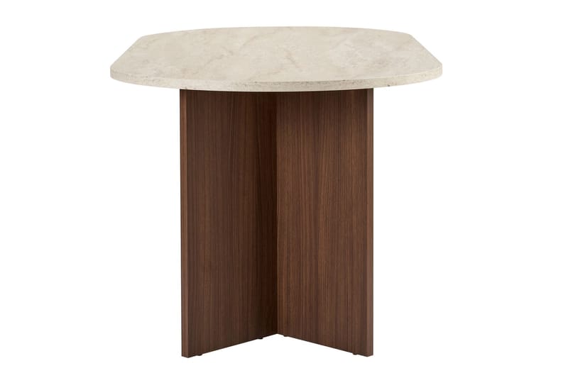Dano Matbord 180 cm Oval - Travertin och valnöt - Products - Möbler - Bord & matgrupp - Matbord & köksbord
