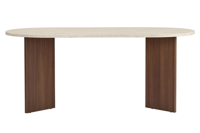 Dano Matbord 180 cm Oval - Travertin och valnöt - Products - Möbler - Bord & matgrupp - Matbord & köksbord