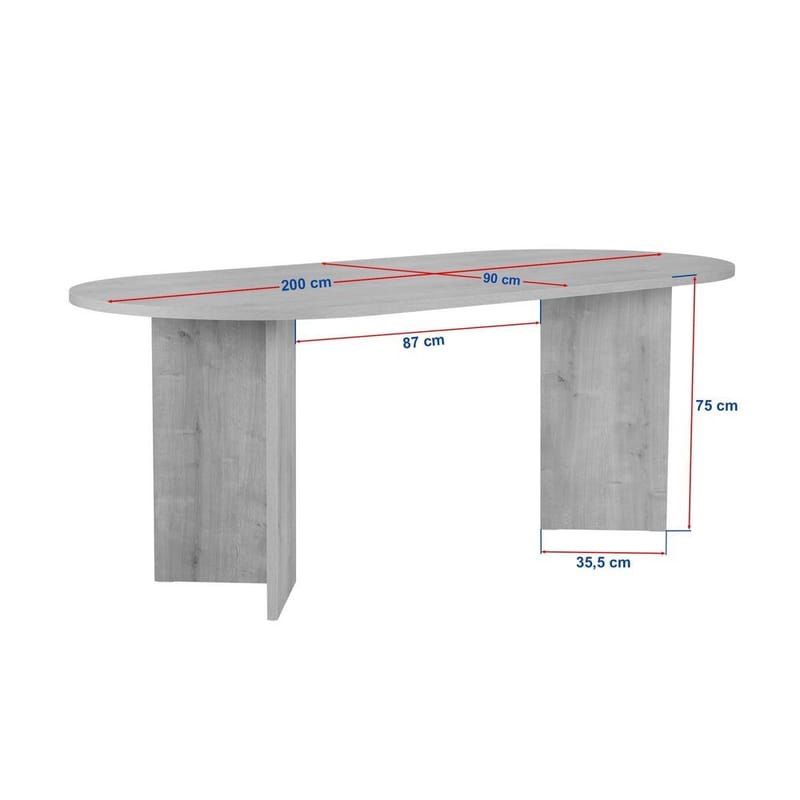 Dano Matbord Oval 200 cm - Natur - Products - Möbler - Bord & matgrupp - Matbord & köksbord