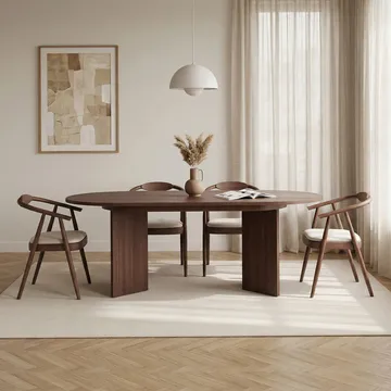Dano Utdragbart Matbord 160-200 cm Oval - Valnöt - Products - Möbler - Bord & matgrupp - Matbord & köksbord
