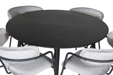 Dipp Matgrupp 115 cm Rund med 4 Arrow stolar - Svart/Guld - Products - Möbler - Bord & matgrupp - Matgrupp