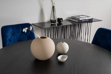 Dipp Matgrupp 115 cm Rund med 4 Velvet stolar - Svart - Products - Möbler - Bord & matgrupp - Matgrupp