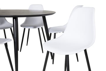 Dipp Matgrupp 115 cm Rund med 6 Polar stolar - Svart - Products - Möbler - Bord & matgrupp - Matgrupp
