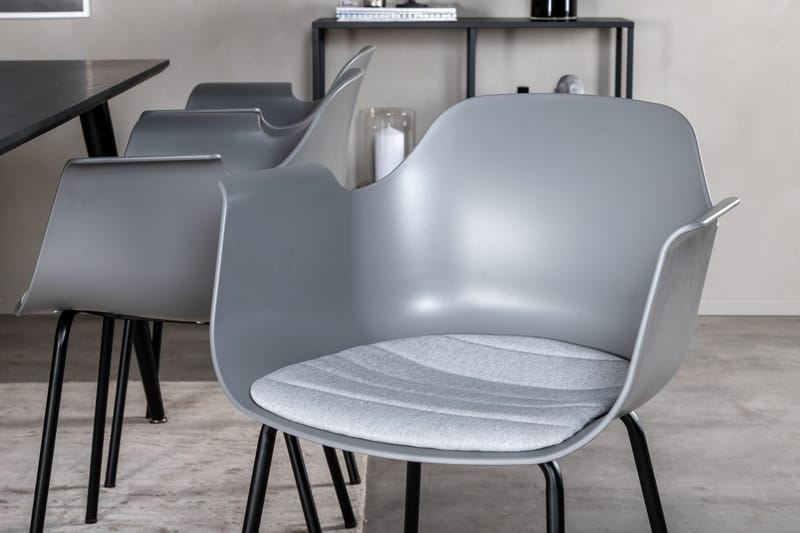 Dipp Matgrupp 180 cm Rektangulär med 6 Comfort stolar - Svart - Products - Möbler - Bord & matgrupp - Matgrupp