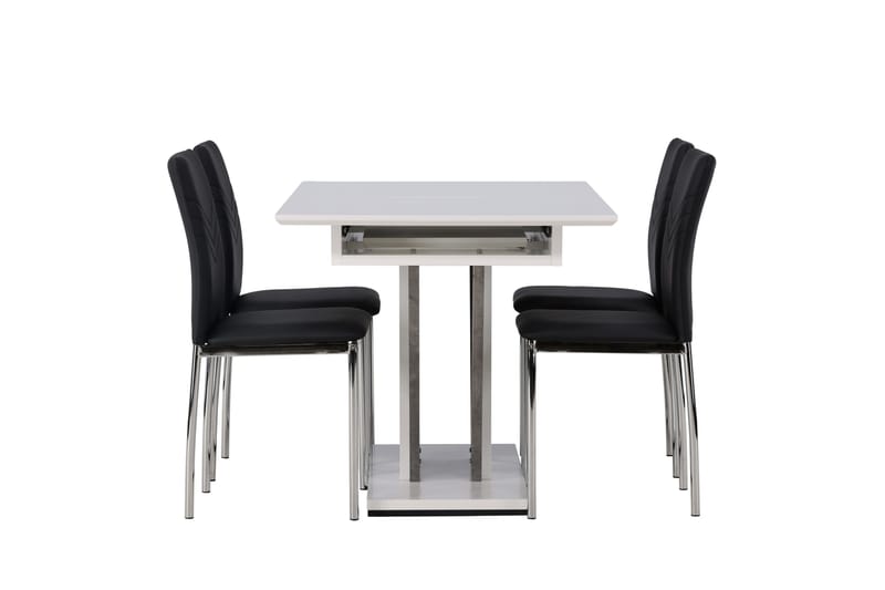 Disa Matgrupp 120 cm Rektangulär med 4 Lily stolar - Svart - Products - Möbler - Bord & matgrupp - Matgrupp