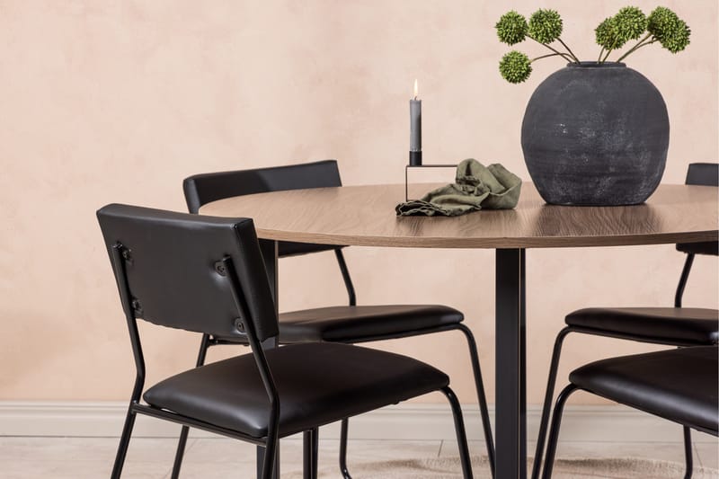 Durango Matgrupp 120 cm Rund med 4 Kenth Stolar - Valnöt - Products - Möbler - Bord & matgrupp - Matgrupp