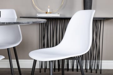 Estelle Matgrupp 106 cm Rund med 4 Polar stolar - Svart/Guld - Products - Möbler - Bord & matgrupp - Matgrupp