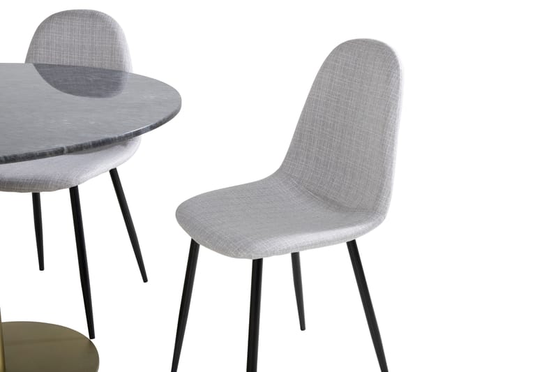 Estelle Matgrupp 106 cm Rund med 4 Polar stolar - Svart/Guld - Products - Möbler - Bord & matgrupp - Matgrupp