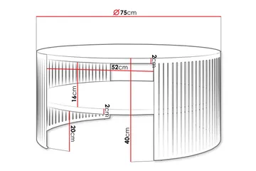 Friend Soffbord 75 cm - Guld/Svart - Products - Möbler - Bord & matgrupp - Soffbord