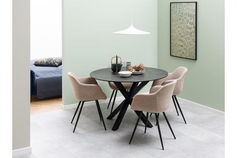 Ganesh Matbord 119 cm Rund - Svart - Products - Möbler - Bord & matgrupp - Matbord & köksbord