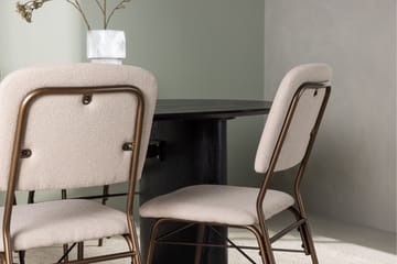 Isolde Matgrupp 180 cm Oval med 4 Seda stolar - Beige - Products - Möbler - Bord & matgrupp - Matgrupp