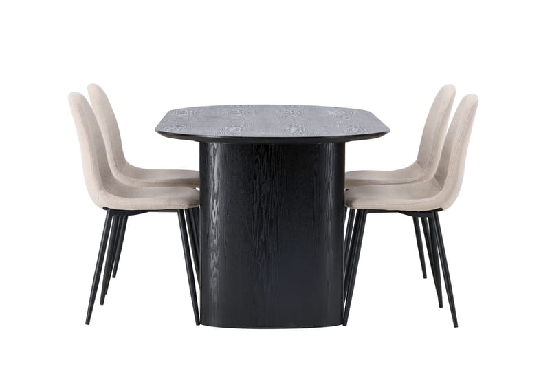 Isolde Matgrupp 180 cm Oval med 4 Polar stolar - Beige - Products - Möbler - Bord & matgrupp - Matgrupp