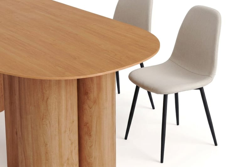 Juno Matgrupp rektangulärt 220 cm Ek med 8 Nibe Matstolar - Ek - Products - Möbler - Bord & matgrupp - Matgrupp