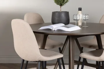 Kaseidon Matgrupp 100 cm Rund med 4 Polar stolar - Beige - Products - Möbler - Bord & matgrupp - Matgrupp